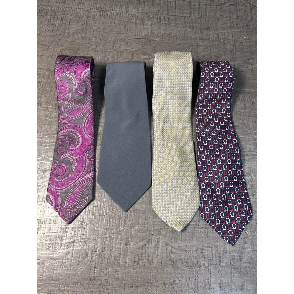 Lot of 6 Men's Ties Etienne Aigner‎ Croft & Barrow Bill Blass Rossi Beene Custom